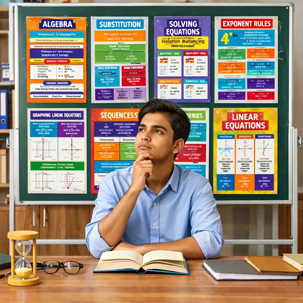 कक्षा 10 गणित की तैयारी करते छात्र