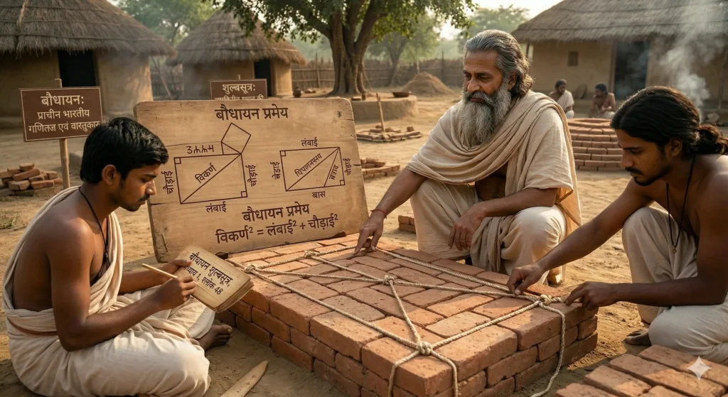 Baudhayan प्रमेय vs Pythagoras प्रमेय: सूत्र, 3 प्रमाण, अंतर और उदाहरण सहित सम्पूर्ण गाइड किसी आयत के विकर्ण पर बनी आकृतियों (वर्ग) का क्षेत्रफल, उस आयत की लंबाई और चौड़ाई पर अलग-अलग बनाए गए क्षेत्रफलों (वर्गों) के योग के बराबर होता है।"
