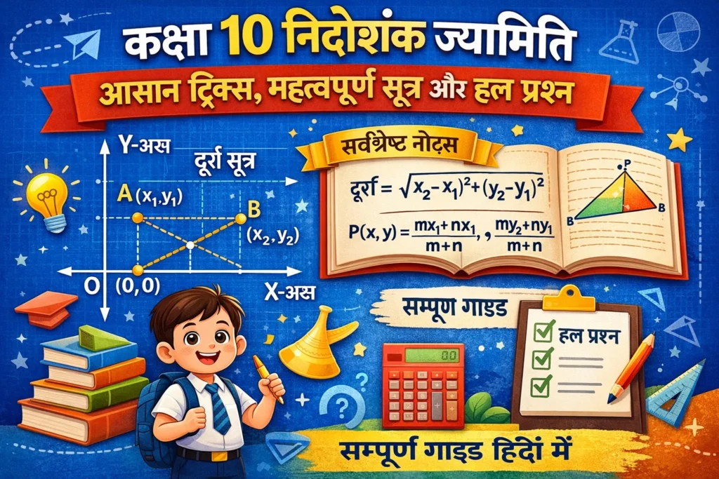 कक्षा 10 निर्देशांक ज्यामिति (Coordinate Geometry): आसान तरीके से समझें |
