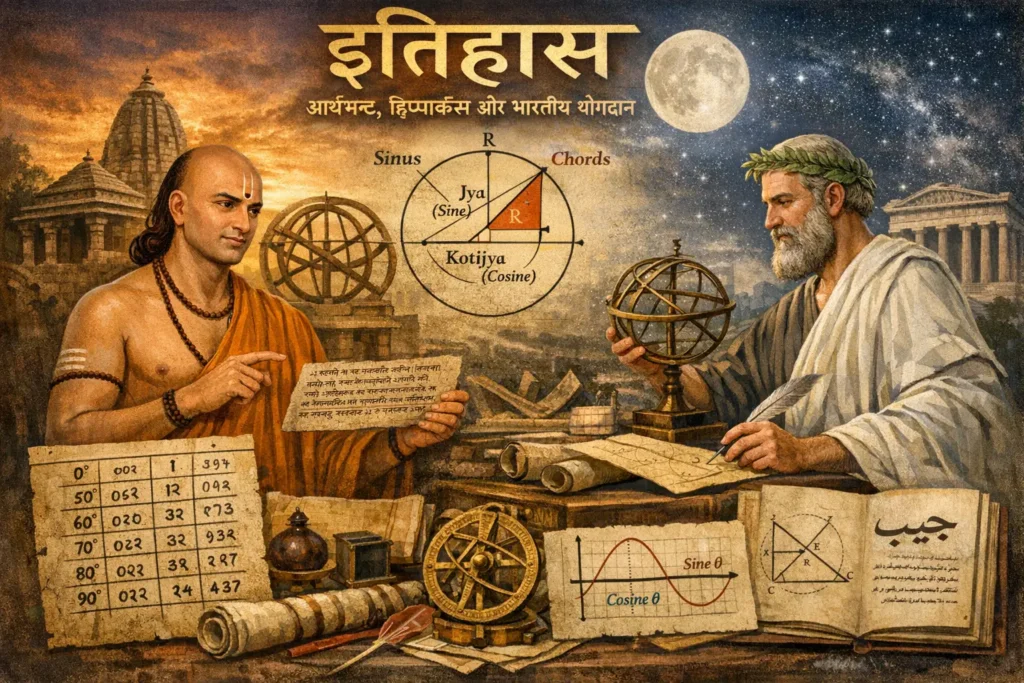 कक्षा 10 गणित अध्याय 8: त्रिकोणमिति का परिचय (NCERT Solutions, Notes, Formulas & Tricks) इतिहास (आर्यभट्ट, हिप्पार्कस और भारतीय योगदान)