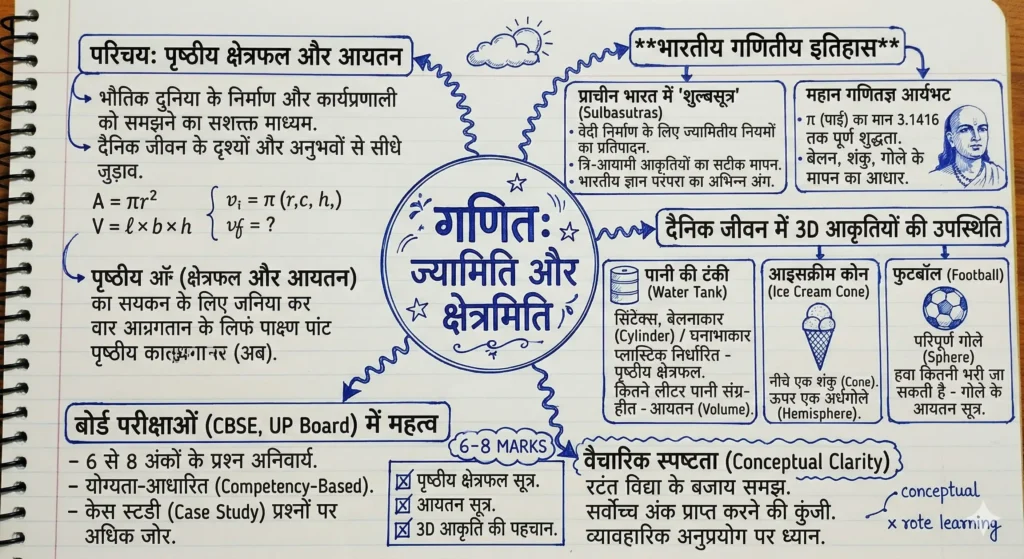 गणित 10 के अध्ययन में ज्यामिति और क्षेत्रमिति (Mensuration)