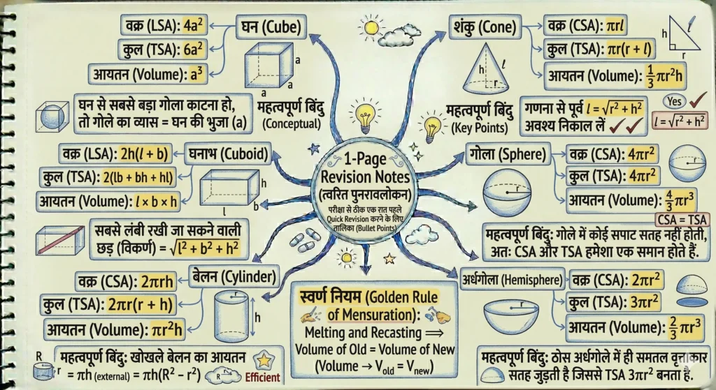 13. 1-Page Revision Notes (त्वरित पुनरावलोकन)