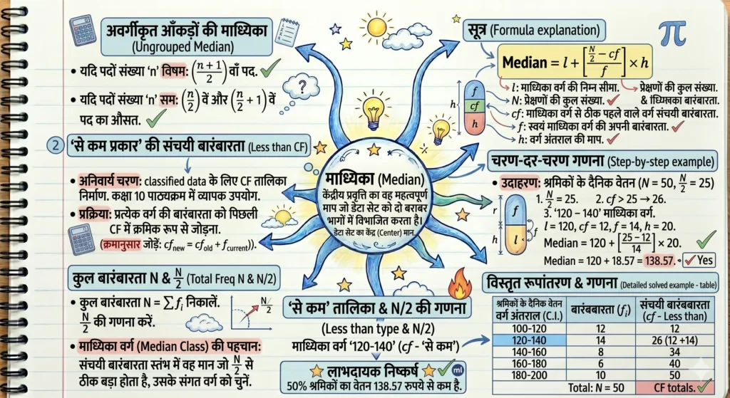 Median (माध्यिका)
