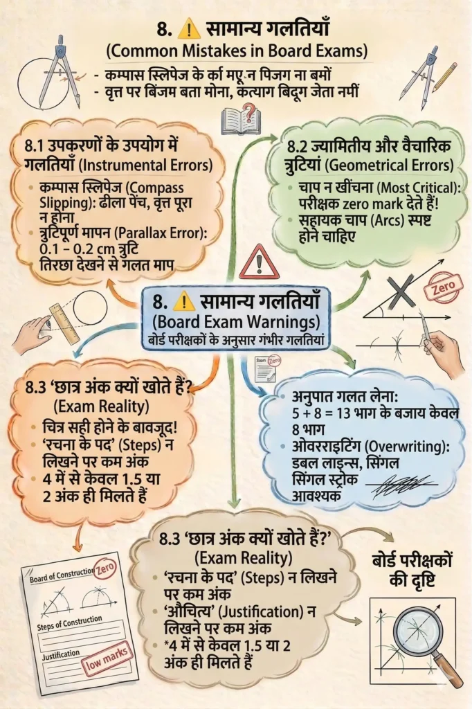 सामान्य गलतियाँ (Common Mistakes in Board Exams)
