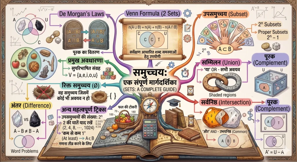 समुच्चय – सम्पूर्ण गाइड (Concept, Venn Diagram, Questions, Tricks)