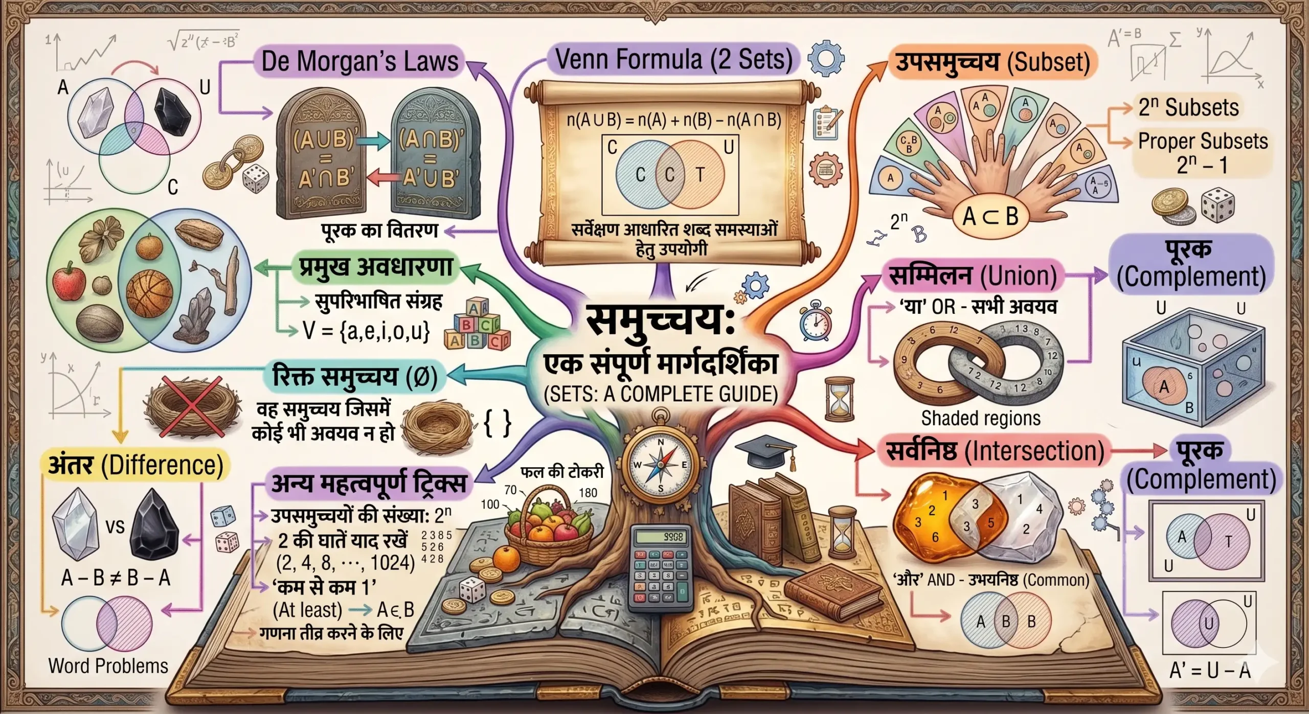 समुच्चय – सम्पूर्ण गाइड (Concept, Venn Diagram, Questions, Tricks)