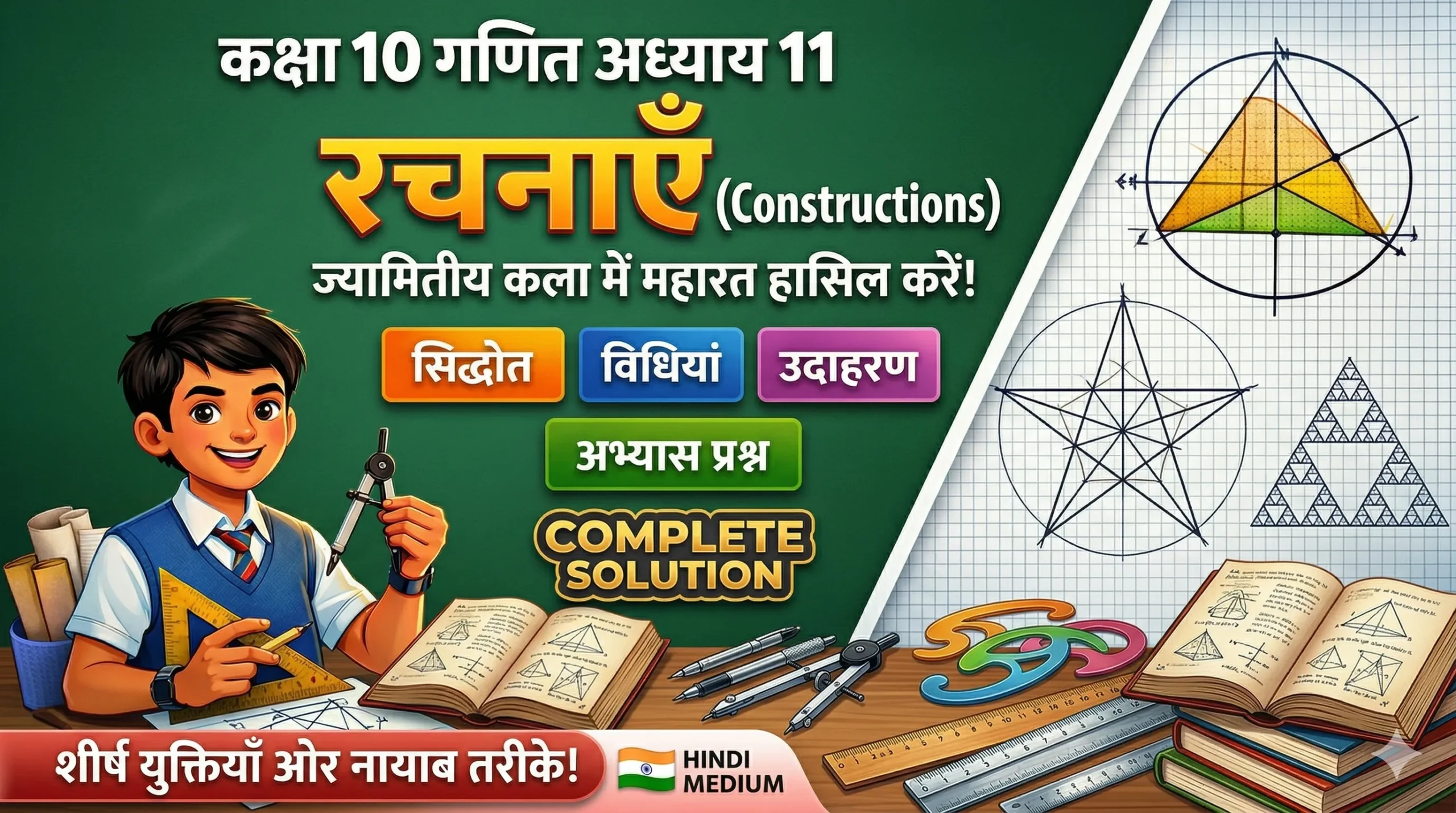 कक्षा 10 गणित अध्याय 11 रचना – आसान और शानदार तरीके से सीखें | सम्पूर्ण गाइड, ट्रिक्स, उदाहरण व बोर्ड तैयारी