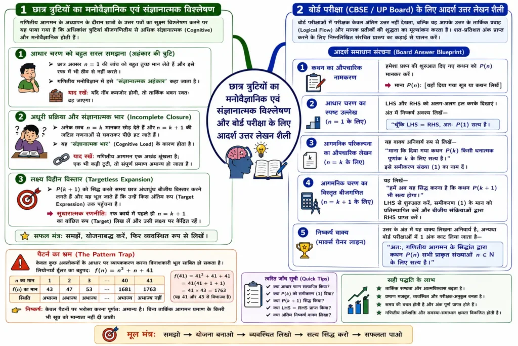 छात्र त्रुटियों का मनोवैज्ञानिक एवं संज्ञानात्मक विश्लेषण mind map