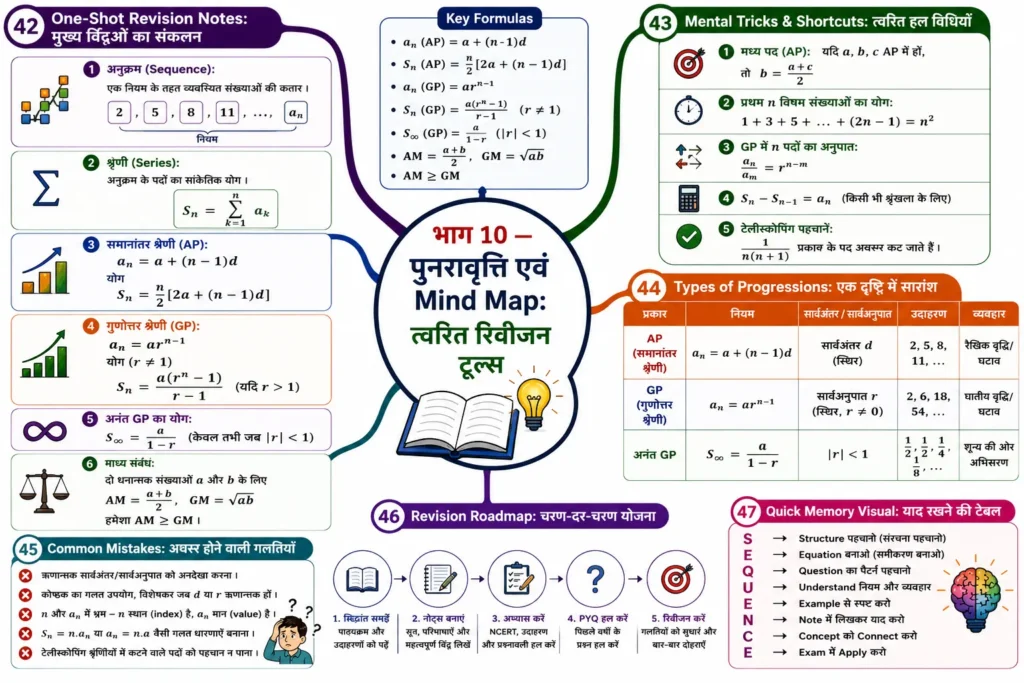 भाग 10 — पुनरावृत्ति एवं Mind Map: त्वरित रिवीजन टूल्स mind map
