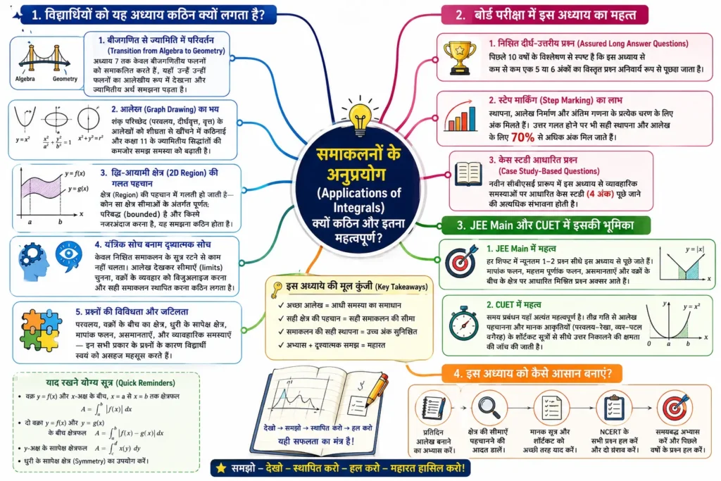 विद्यार्थियों को यह(समाकलनों के अनुप्रयोग) अध्याय कठिन क्यों लगता है?