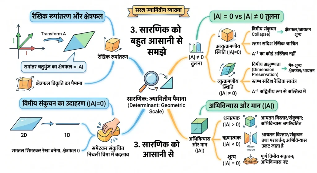 3. सारणिक को बहुत आसानी से समझे। mind map