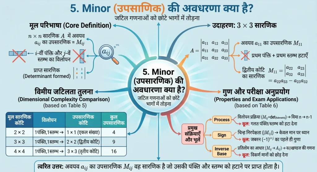 5. Minor (उपसारणिक) की अवधारणा क्या है ? mind map