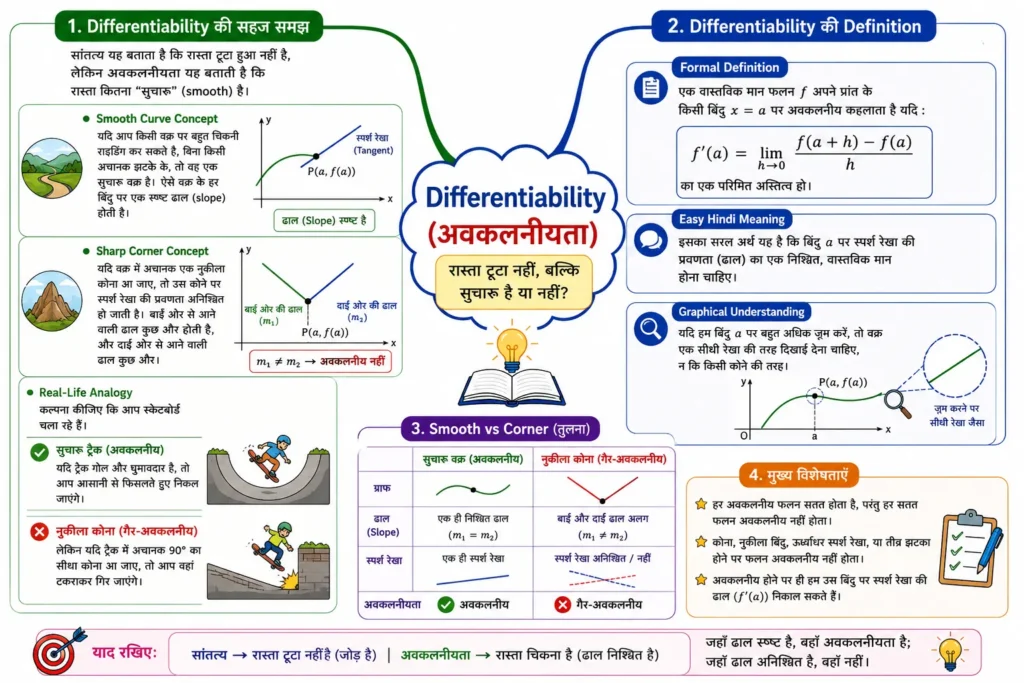 Differentiability (अवकलनीयता) mind map
