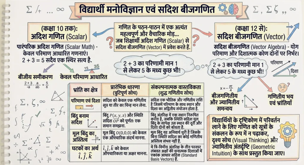 विद्यार्थी मनोविज्ञान एवं सदिश बीजगणित