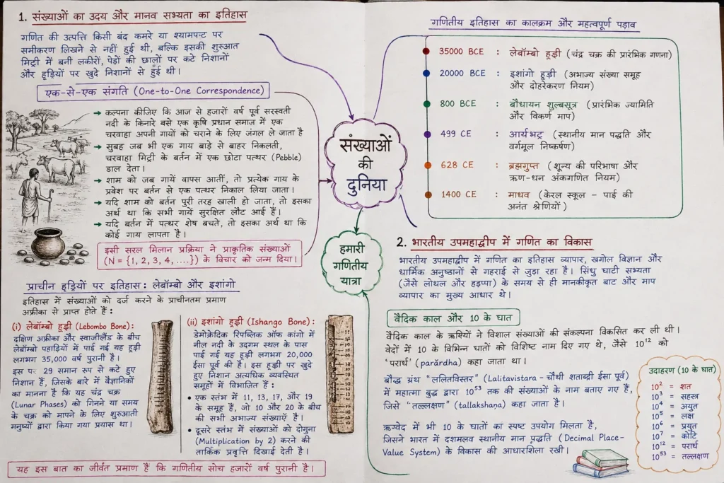 1. संख्याओं का उदय और मानव सभ्यता का इतिहास
