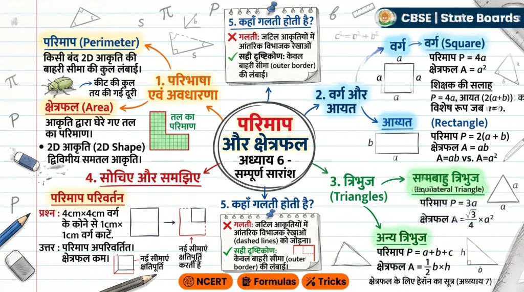 क्षेत्रफल क्या है mind map