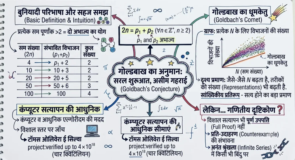 गोल्डबाख का अनुमान: सरल शुरुआत, असीम गहराई (Goldbach's Conjecture)