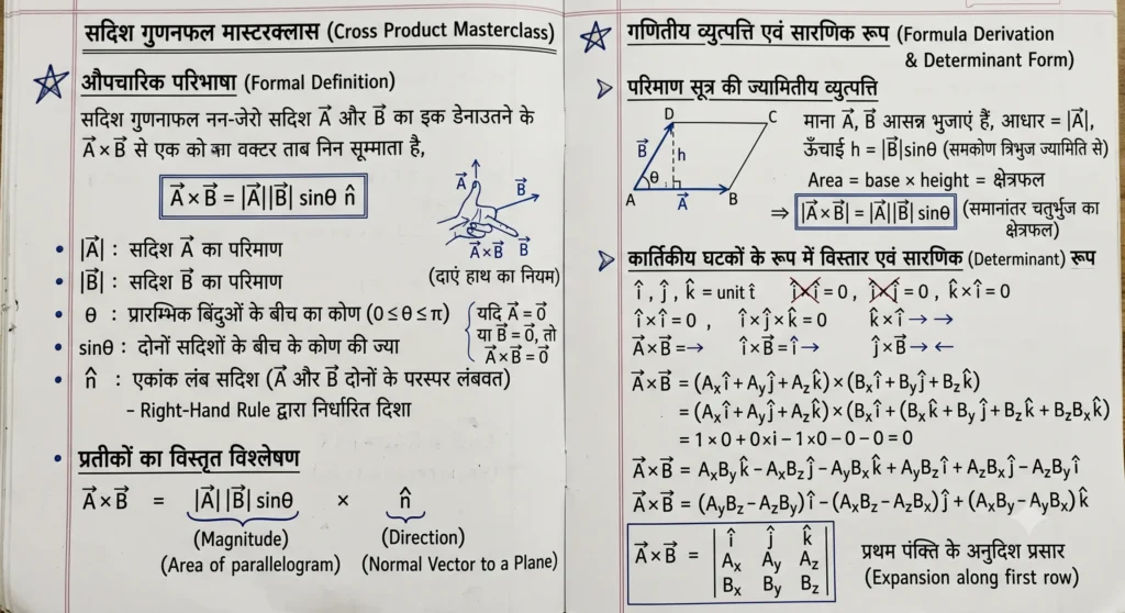 सदिश गुणनफल मास्टरक्लास (Cross Product Masterclass)