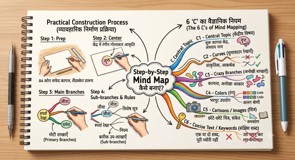 Step-by-Step Mind Map कैसे बनाएं?