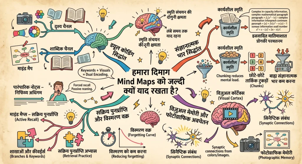 हमारा दिमाग Mind Maps को जल्दी क्यों याद रखता है?