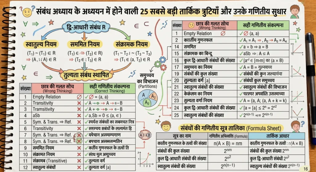 संबंध अध्याय के अध्ययन में होने वाली 25 सबसे बड़ी तार्किक त्रुटियाँ।