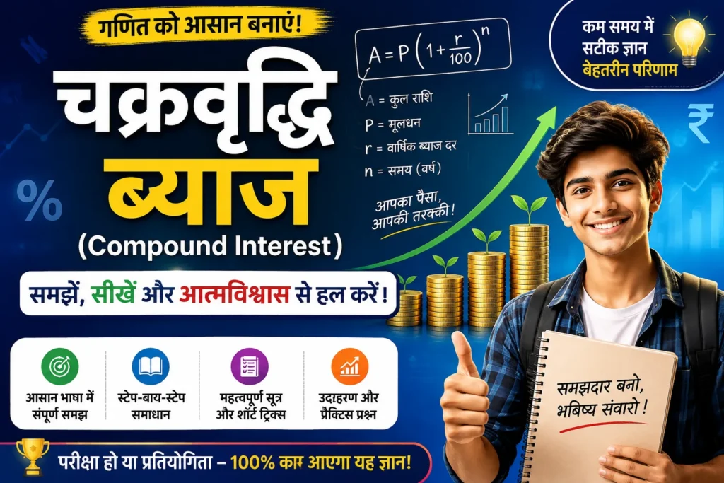 चक्रवृद्धि ब्याज (Compound Interest): समझें, सीखें और आत्मविश्वास से हल करें।