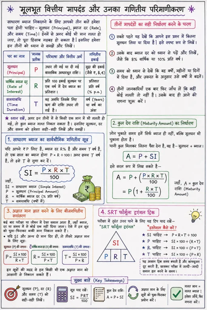 मूलभूत वित्तीय मापदंड और उनका गणितीय परिमाणीकरण
