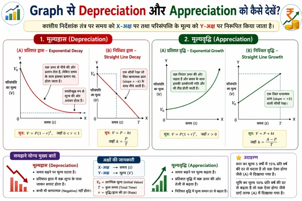 Graph से Depreciation और Appreciation को कैसे देखें?
