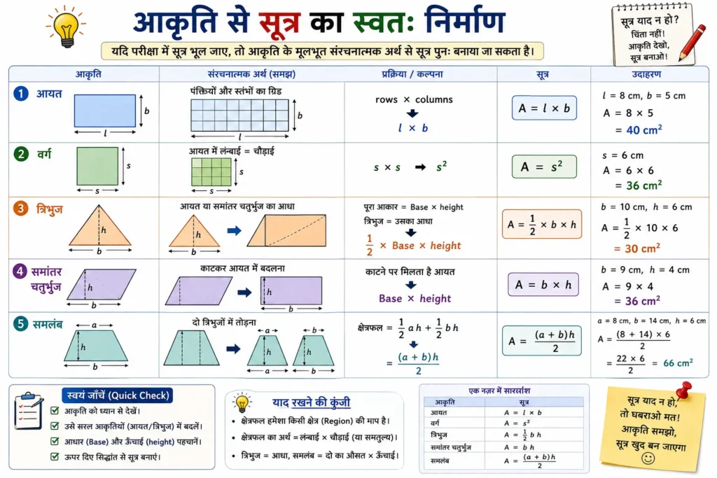 आकृति से सूत्र का स्वतः निर्माण